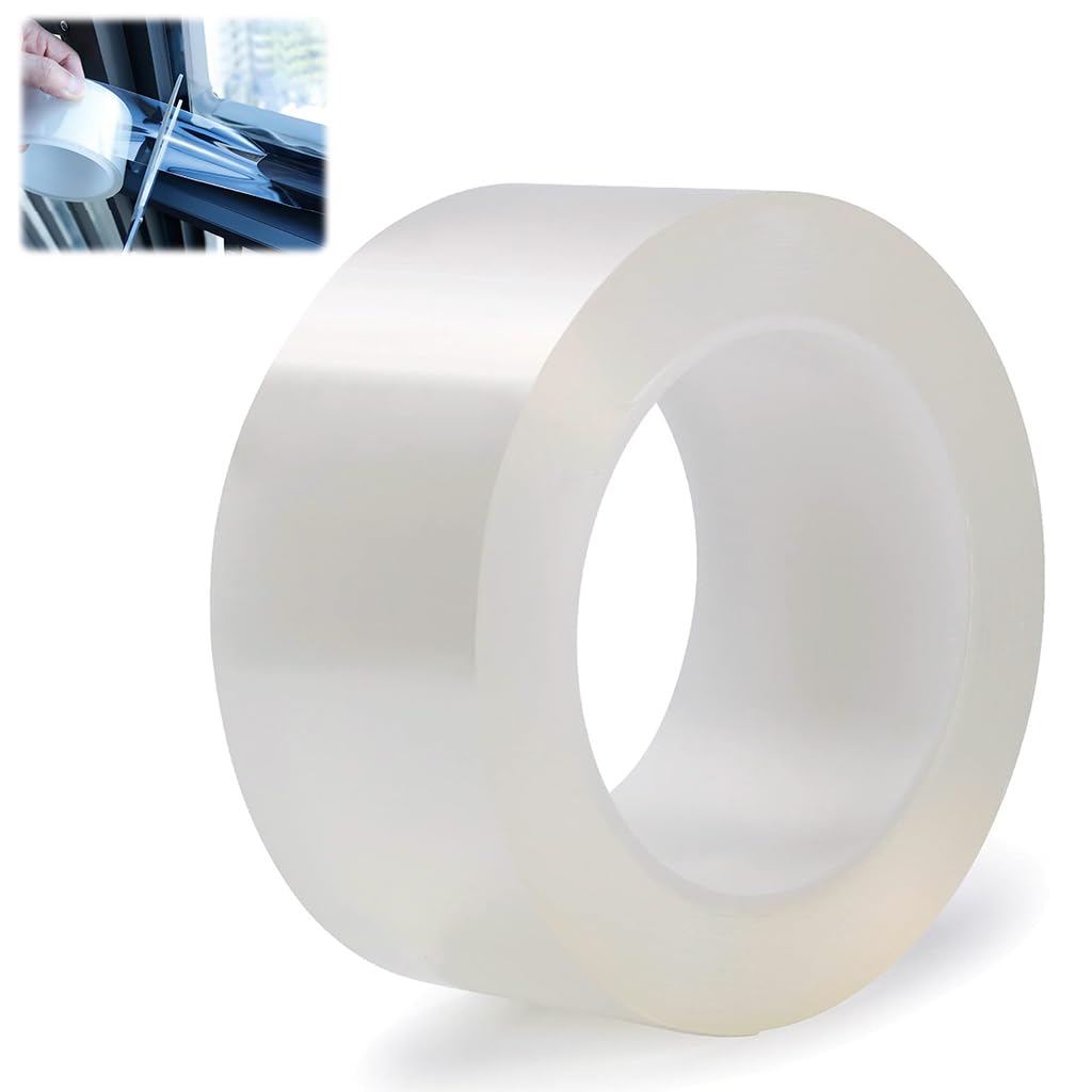 HASTHIP Transparent Gel Tape 2 Inches x 33ft Window Gap Sealing Tape Adhesive Gel Strips Removable Windproof Tape Waterpoof Window Weather Sealing Tape, Utility Caulk Tape for Bathroom, Kitchen HASTHIP Transparent Gel Tape 2 Inches x 33ft Window Gap Sealing Tape Adhesive Gel Strips Removable Windproof Tape Waterpoof Window Weather Sealing Tape, Utility Caulk Tape for Bathroom, Kitchen